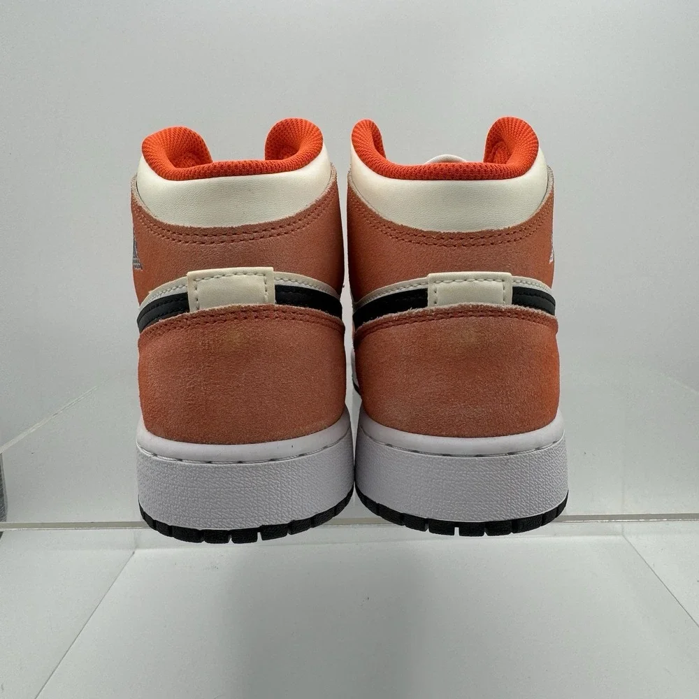 Brand New Air Jordan 1 Mid SE GS DV1336-800 Team Orange Black Size 6Y Youth